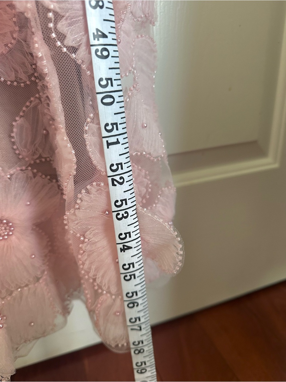 Self Portrait Pink Embellished Tulle Maxi Dress - Picture 11 of 16